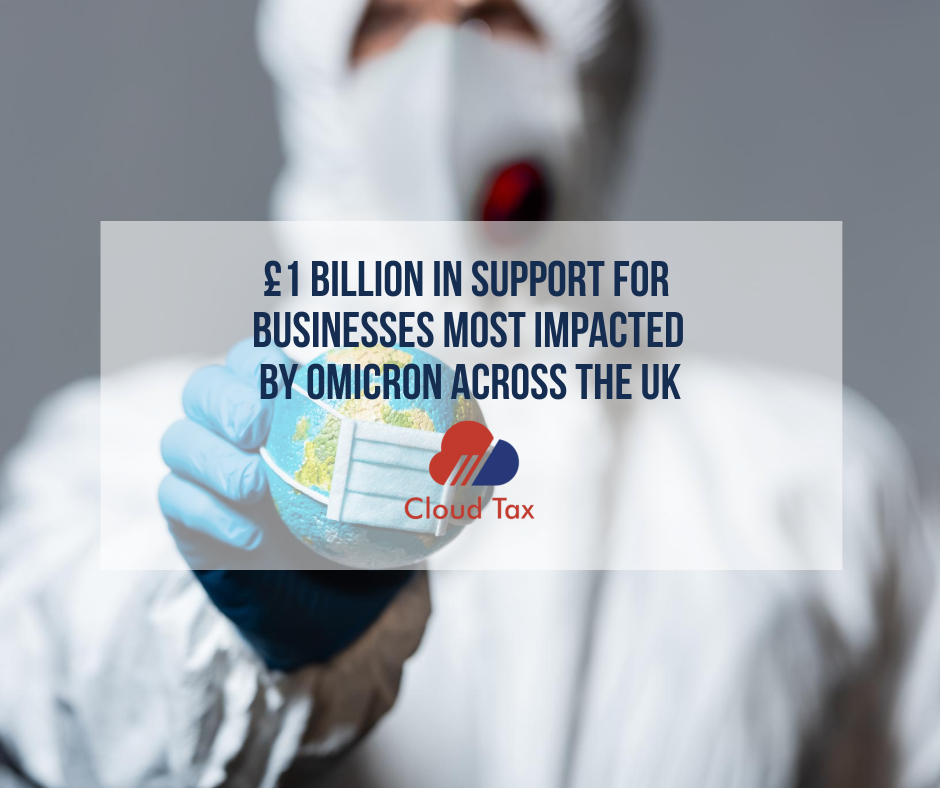 £1 billion in support for businesses most impacted by Omicron across the UK